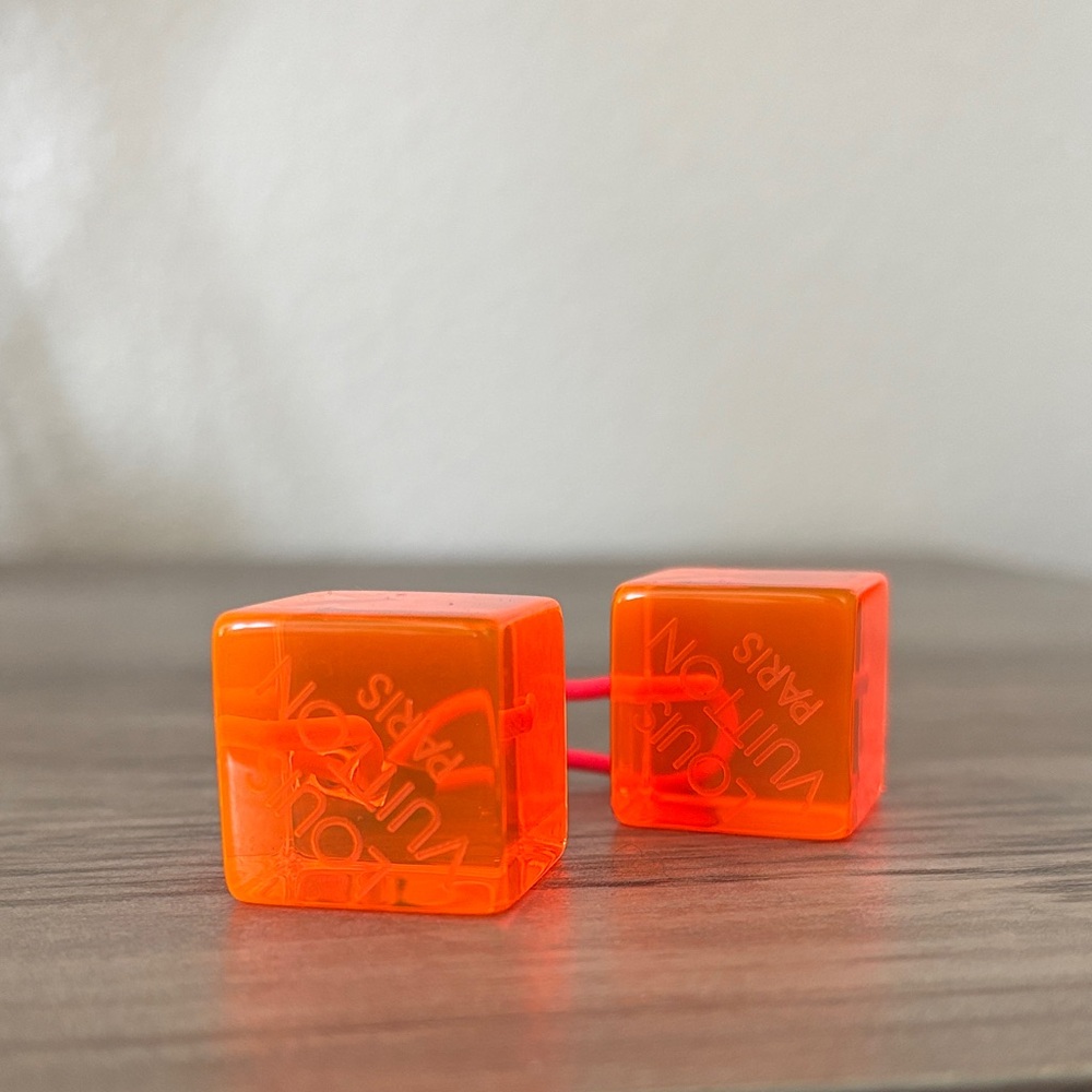 Louis Vuitton Hair Tie Orange Cube